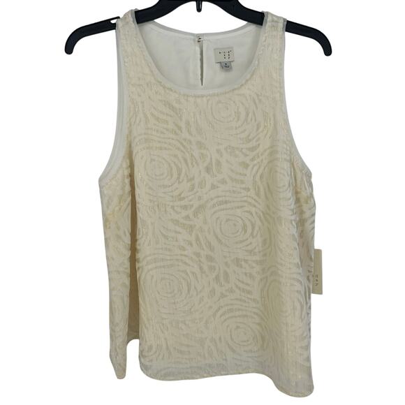 A New Day Women’s Velvet Floral Sleeveless Blouse, M, NWT - Picture 1 of 7